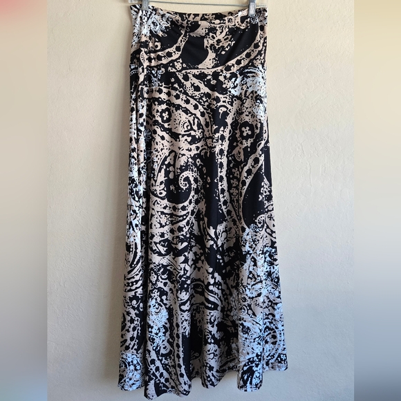 Vintage 90s Allison Taylor Abstract Print Maxi Skirt Size Medium - Picture 1 of 11